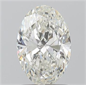 Natural Diamond 1.30 Carats, Oval with  Cut, H Color, SI1 Clarity and Certified by GIA