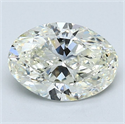Natural Diamond 1.50 Carats, Oval with  Cut, K Color, SI1 Clarity and Certified by GIA