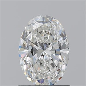 Picture of Natural Diamond 1.01 Carats, Oval with  Cut, G Color, SI1 Clarity and Certified by GIA