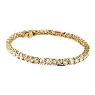 10 quilates F SI1Very-Good Cut, pulsera de tenis de diamantes naturales