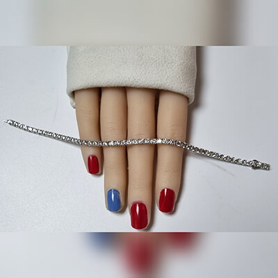 Brazalete de tenis con diamantes G VS2 de 6,58 quilates de talla muy buena