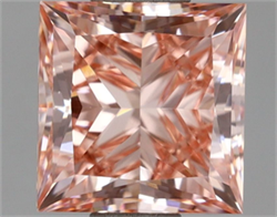Picture of Lab Grown Diamond 1.66 Carats, Princess with  Cut, Fancy Vivid Pink Color, VS1 Clarity and Certified by IGI