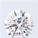 Lab Grown Diamond 3.53 Carats, Round with Excellent Cut, F Color, VVS2 Clarity and Certified by GIA