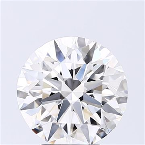 Picture of Lab Grown Diamond 3.53 Carats, Round with Excellent Cut, F Color, VVS2 Clarity and Certified by GIA
