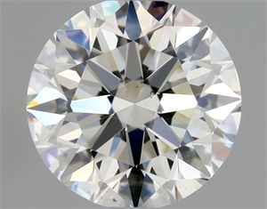 Picture of Natural Diamond 0.75 Carats, Round with Excellent Cut, J Color, VS2 Clarity and Certified by GIA