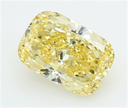 Picture of Lab Grown Diamond 2.08 Carats, CUSHION MODIFIED with  Cut, Fancy Intense Yellow Color, VVS2 Clarity and Certified by IGI