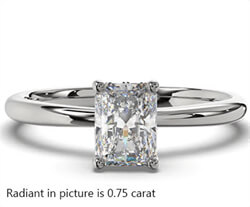 Picture of Hidden halo engagement ring for all square diamonds