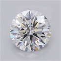 Lab Grown Diamond 1.53 Carats, Round with Ideal Cut, F Color, VVS2 Clarity and Certified by IGI