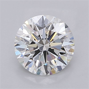 Picture of Lab Grown Diamond 1.53 Carats, Round with Ideal Cut, F Color, VVS2 Clarity and Certified by IGI