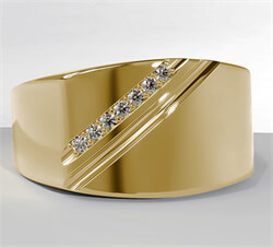 Picture of Mens Engagement Ring-All solid Gold