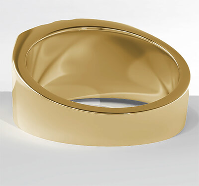 Mens Engagement Ring-All solid Gold