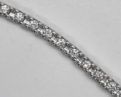 3 carat natural diamonds G VS2  Very-Good Cut Heavy Solid Gold Tennis Bracelet 