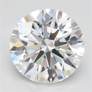 Picture of Lab Grown Diamond 2.45 Carats, Round with Ideal Cut, D Color, IF Clarity and Certified by IGI