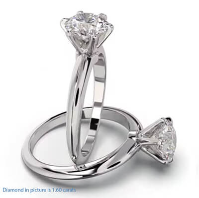  Classic 6 Prongs Solitaire Engagement Ring for all Rounds