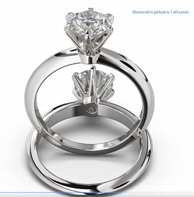  Classic 6 Prongs Solitaire Engagement Ring for all Rounds