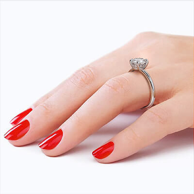 Low Profile Hidden Halo Engagement ring Setting