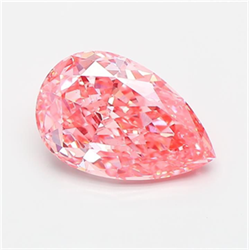 Picture of Lab Grown Diamond 2.69 Carats, Pear with  Cut, Fancy Vivid Pink Color, VS1 Clarity and Certified by IGI