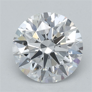 Picture of Lab Grown Diamond 1.07 Carats, Round with Excellent Cut, D Color, VVS2 Clarity and Certified by IGI