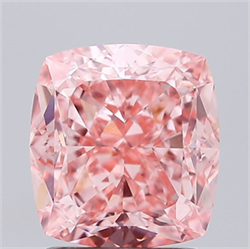 Picture of Lab Grown Diamond 2.52 Carats, CUSHION MODIFIED with  Cut, Fancy Vivid Pink Color, VVS2 Clarity and Certified by IGI
