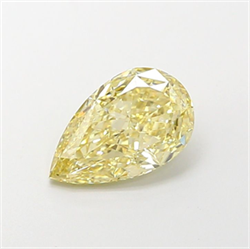 Picture of Lab Grown Diamond 1.72 Carats, Pear with  Cut, Fancy Intense Yellow Color, VS1 Clarity and Certified by IGI