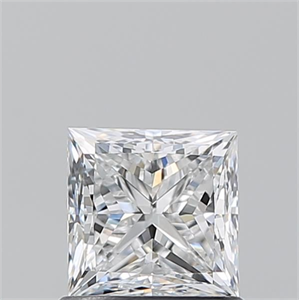 Picture of Natural Diamond 1.01 Carats, Princess with  Cut, E Color, VS1 Clarity and Certified by GIA