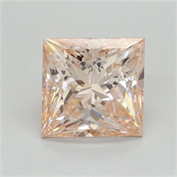 Picture of Lab Grown Diamond 1.54 Carats, Princess with  Cut, Fancy Intense Pink Color, VS1 Clarity and Certified by IGI