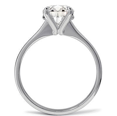 Low or High profile cathedral solitaire engagement ring