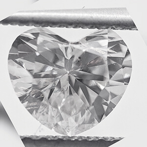 Picture of 1.01 Carats, Heart natural diamond  with Very-Good cut, H SI1 Certified by CGL