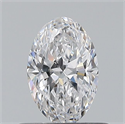 Natural Diamond 0.50 Carats, Oval with  Cut, D Color, VVS1 Clarity and Certified by GIA