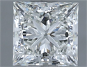 Natural Diamond 0.90 Carats, Princess with  Cut, I Color, IF Clarity and Certified by IGI