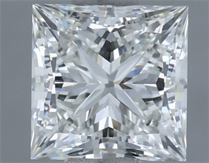 Picture of Natural Diamond 0.90 Carats, Princess with  Cut, I Color, IF Clarity and Certified by IGI