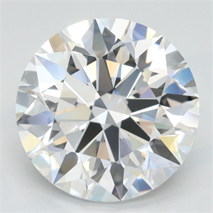 Picture of Lab Grown Diamond 3.79 Carats, Round with Ideal Cut, D Color, IF Clarity and Certified by IGI