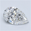 Natural Diamond 1.20 Carats, Pear with  Cut, E Color, VS2 Clarity and Certified by GIA