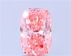 Picture of Lab Grown Diamond 2.50 Carats, CUSHION MODIFIED with  Cut, Fancy Vivid Pink Color, VS1 Clarity and Certified by IGI