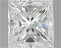 Natural Diamond 3.01 Carats, Princess with  Cut, H Color, SI1 Clarity and Certified by GIA