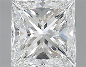 Picture of Natural Diamond 3.01 Carats, Princess with  Cut, H Color, SI1 Clarity and Certified by GIA