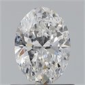 Natural Diamond 0.70 Carats, Oval with  Cut, D Color, VVS2 Clarity and Certified by GIA