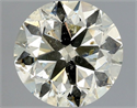 Natural Diamond 1.01 Carats, Round with Very Good Cut, L Color, SI2 Clarity and Certified by HRD