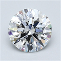 Diamante Natural 1.70 quilates, Redondo , Color F, claridad VVS2 y certificado GIA