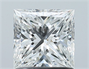 Natural Diamond 1.01 Carats, Princess with  Cut, F Color, SI2 Clarity and Certified by GIA