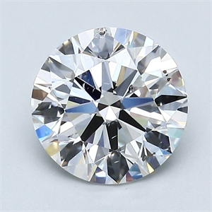 Foto Diamante Natural 1.90 quilates, Redondo , Color D, claridad SI2 y certificado GIA de