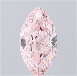 Picture of Lab Grown Diamond 3.04 Carats, Marquise with  Cut, Fancy Vivid Pink Color, VVS2 Clarity and Certified by IGI