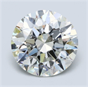 Natural Diamond 5.08 Carats, Round with Excellent Cut, I Color, VS2 Clarity and Certified by GIA