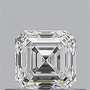 Picture of Natural Diamond 0.51 Carats, Asscher with  Cut, E Color, VS2 Clarity and Certified by GIA