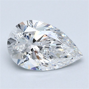 Picture of Natural Diamond 1.21 Carats, Pear with  Cut, D Color, VS1 Clarity and Certified by GIA