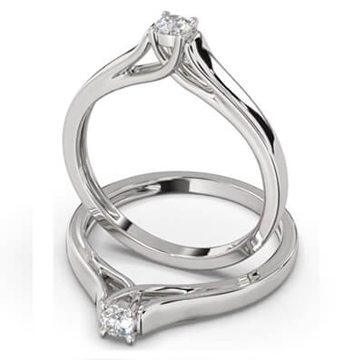 Trellis engagement ring settings