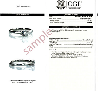 Anillo de compromiso 0,06 quilates diamante natural F SI1