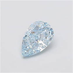 Picture of Lab Grown Diamond 1.27 Carats, Pear with  Cut, Fancy Vivid Blue Color, VVS2 Clarity and Certified by IGI