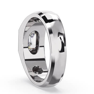 Anillo de compromiso para hombre con diamante de laboratorio esmeralda de 2,50 quilates de talla ideal, E VVS2