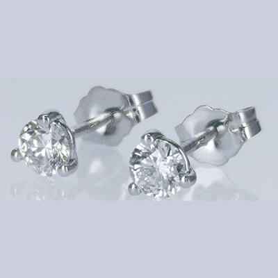 Aretes de diamantes redondos Martini